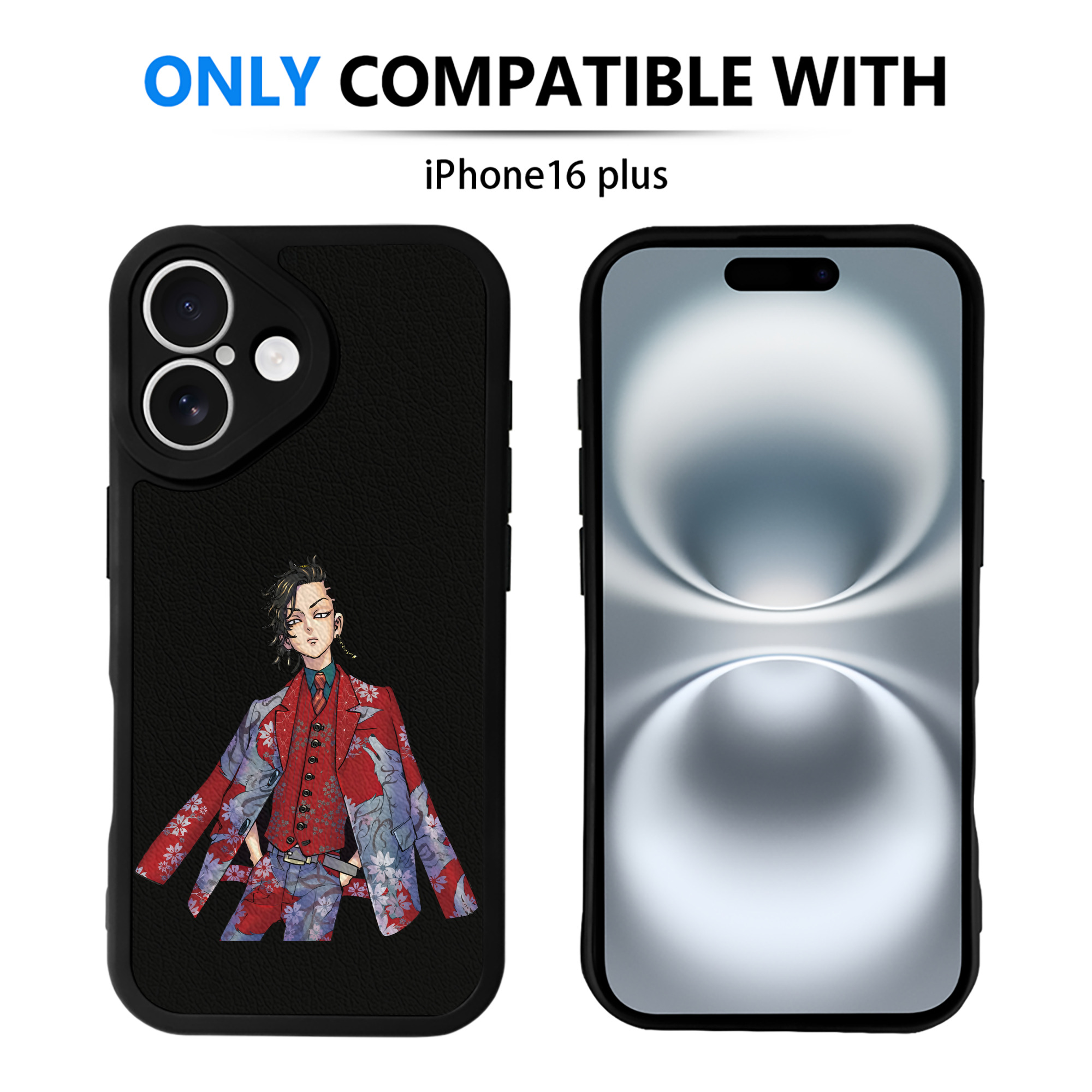 （画像用） 東京リベンジャーズ Tokyo Revengers 【iPhone 16シリーズ対応】シリコンスマホケース（レザー調） 材質：シリコン
